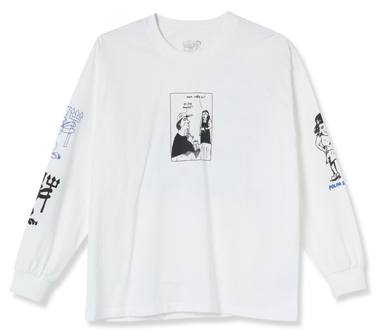  Polar Skate Co. T-shirt Ls Year 2020 White Uomo Bianco