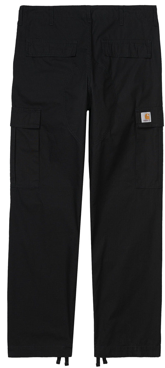  Carhartt Wip Pantaloni Jeans Regular Cargo Pant Black Rinsed Uomo Nero