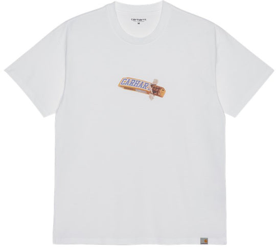  Carhartt Wip T-shirt S/s Chocolate Bar Tee White Uomo Bianco