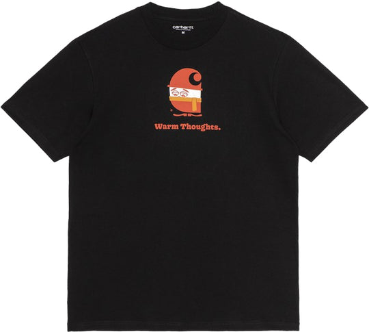  Carhartt Wip T-shirt S/s Warm Thoughts Tee Black Uomo Nero