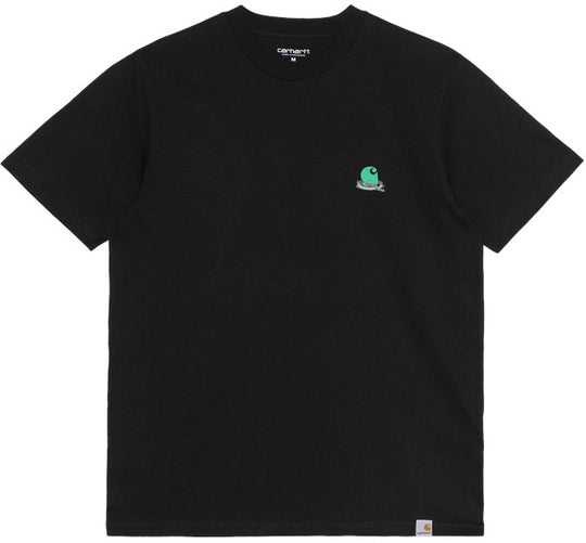  Carhartt Wip T-shirt S/s Trap C Tee Black Uomo Nero