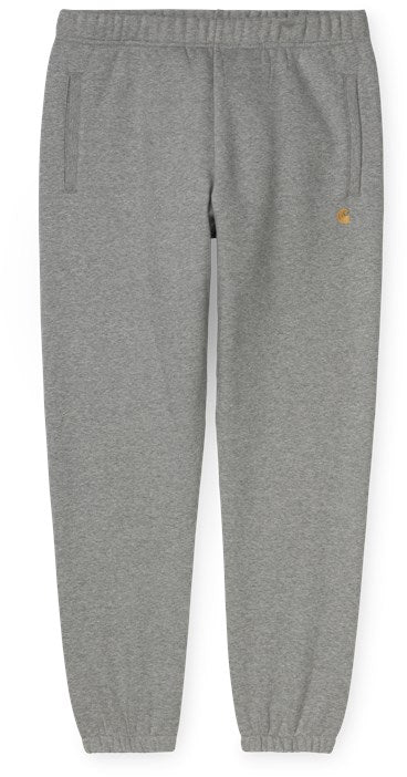  Carhartt Wip Pantaloni Chase Sweat Pant Grey Heather Gold Uomo Grigio