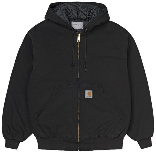  Carhartt Wip Giacca Og Active Jacket Black Aged Canvas Uomo Nero
