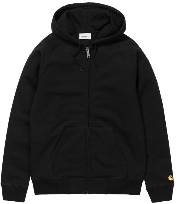 Carhartt WIP felpa Hooded Chase Jacket black gold