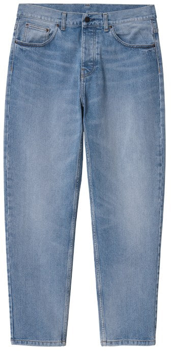  Carhartt Wip Jeans Newel Pant Blue Light Used Wash Uomo