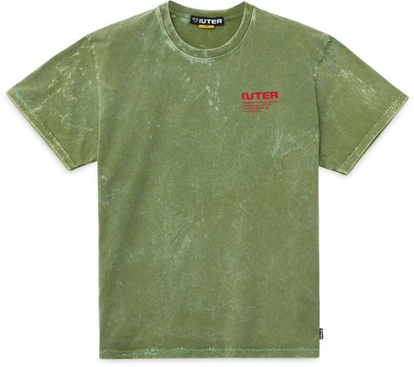 Iuter t-shirt Disaster tee tie dye green