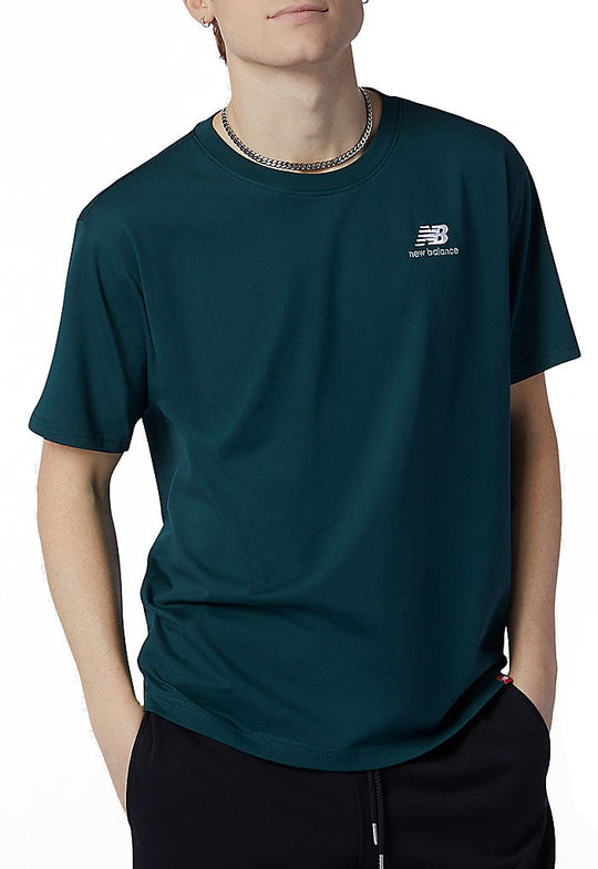  New Balance T-shirt Essentials Embroidered Tee Trek Uomo Verde
