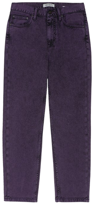  Carhartt Wip Pantaloni Jeans W' Page Carrot Ankle Pant Dark Iris Donna Viola