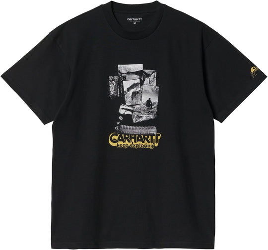  Carhartt Wip T-shirt S/s Exped Tee Black Uomo Nero