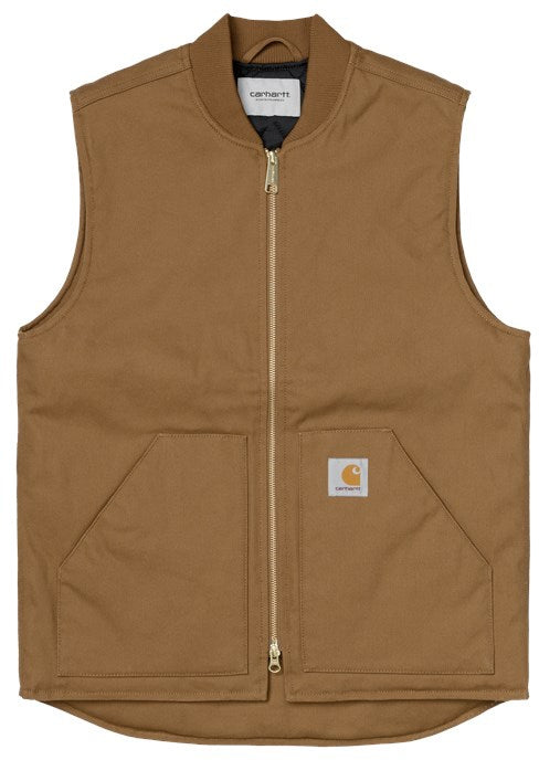  Carhartt Wip Gilet Vest Hamilton Brown Rigid Uomo Marrone