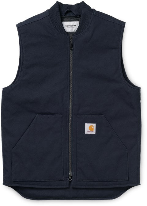  Carhartt Wip Gilet Vest Navy Rigid Uomo Blu