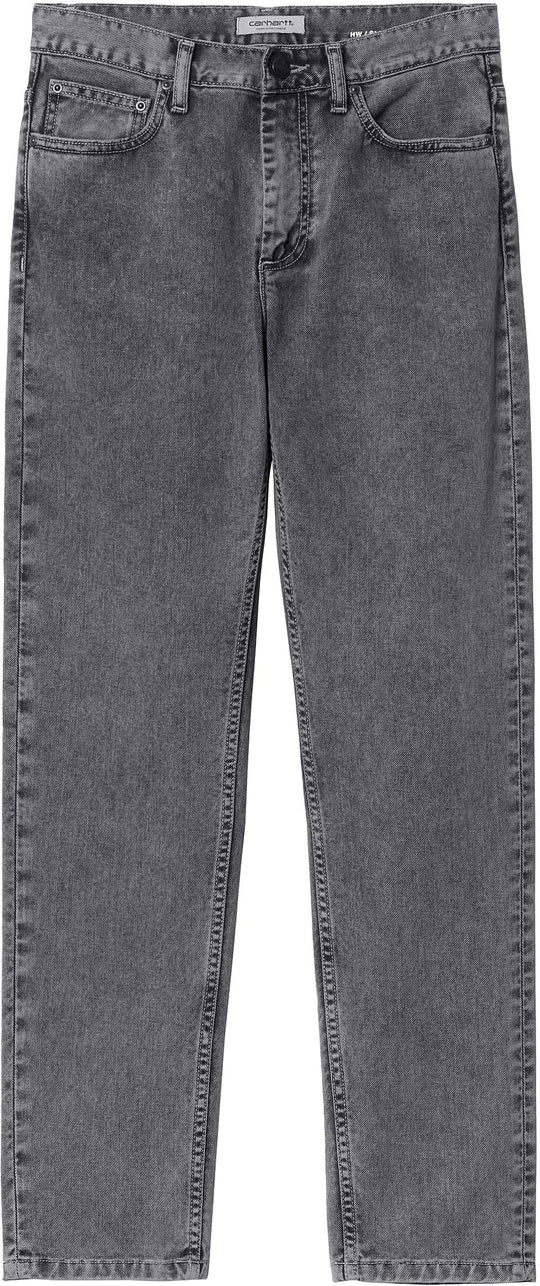  Carhartt Wip Pantaloni Jeans W' Page Carrot Ankle Pant Hammer Crater Wash Donna Nero