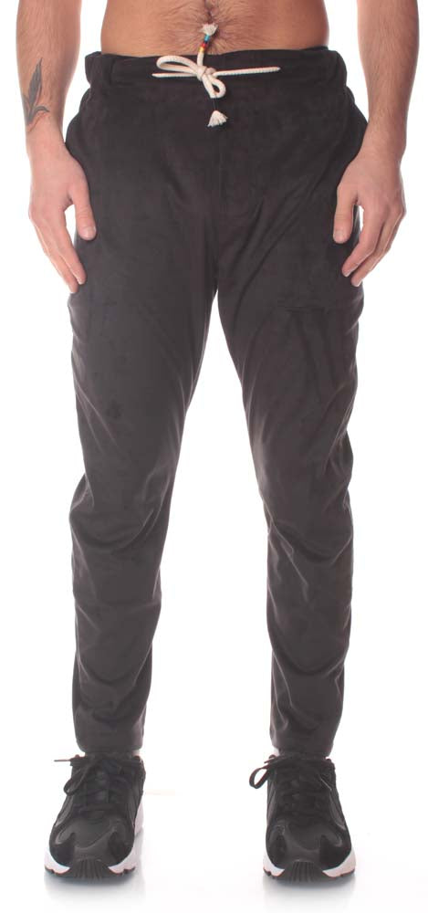  The Silted Company Pantaloni Coffin Eco-suede Black Uomo Nero