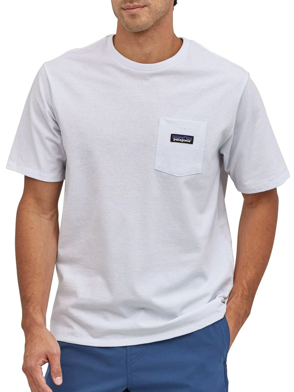 Patagonia t-shirt Men's P-6 Label Pocket Responsibili-Tee white