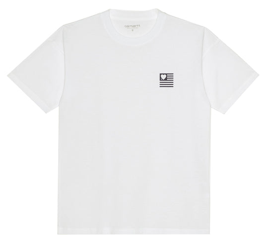  Carhartt Wip T-shirt W' S/s Hartt State White Donna Bianco