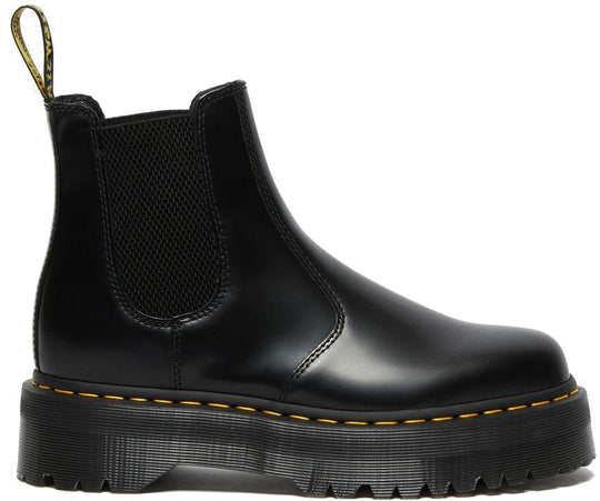  Dr. Martens Stivali Chelsea 2976 Platform Polished Smooth Black Donna Nero