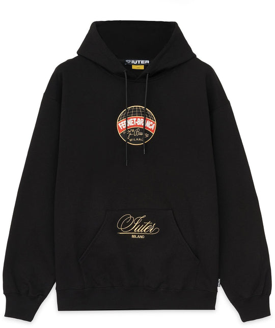  Iuter Felpa Coin Hoodie Black Uomo Nero