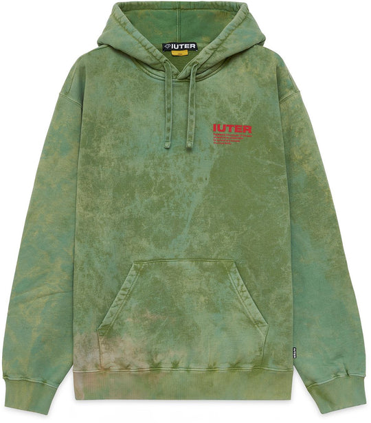  Iuter Felpa Disaster Hoodie Tie Dye Green Uomo Verde