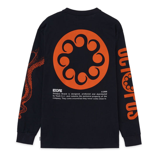  Octopus T-shirt Logo Ls Black Uomo Nero