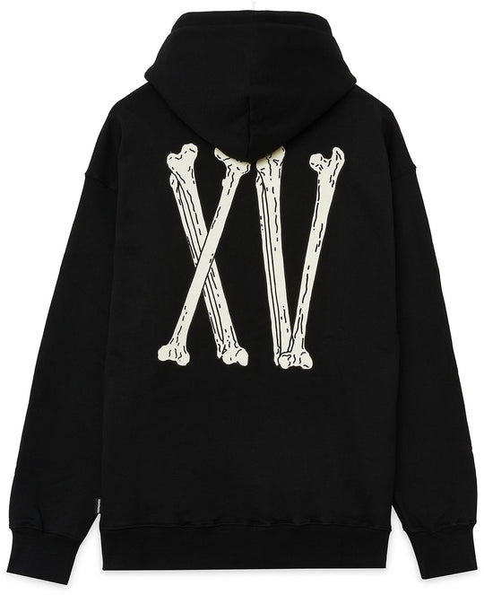  Propaganda Felpa Xv Bones Hoodie Black Uomo Nero