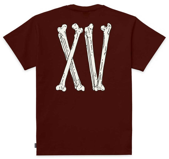  Propaganda T-shirt Xv Bones Tee Burgundy Uomo Rosso
