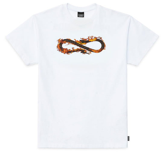  Propaganda T-shirt Logo Fire Tee White Uomo Bianco