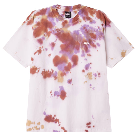  Obey T-shirt Bold Heavyweight Blotch Tee Copper Coin Blotch Uomo Bianco