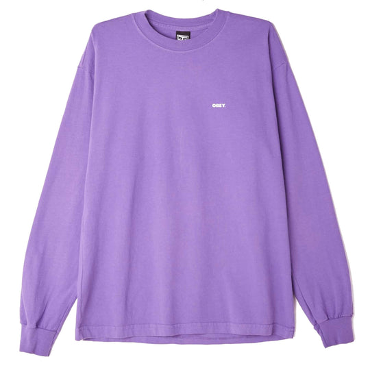  Obey T-shirt Bold 2 Heavyweight Tee L/s Orchid Uomo