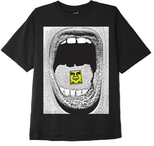  Obey T-shirt Scream Heavyweight Tee Off Black Uomo Off Nero