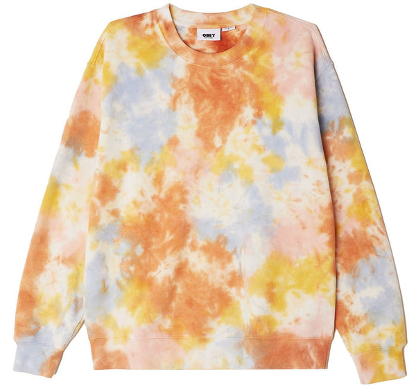 Obey felpa Mini Bold Recycled Tie Dye Crew Specialty Fleece toffee multi