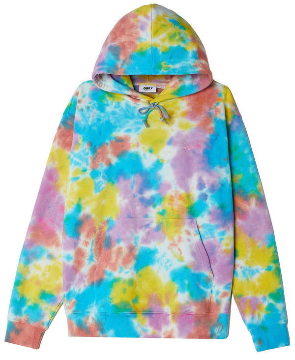 Obey felpa Mini Bold Recycled Tie Dye Hoodie Specialty Fleece aqua multi