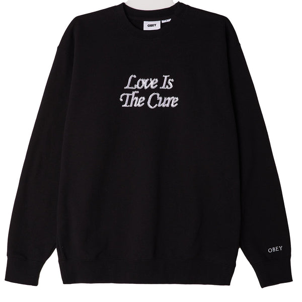 Obey felpa Love Is The Cure crewneck black