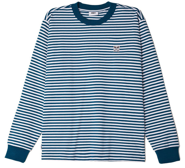 Obey t-shirt Icon Legacy Long Sleeve deep ocean multi