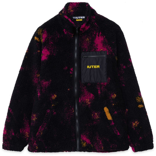  Iuter Felpa Tie Dye Fur Zip Neck Purple Uomo Viola