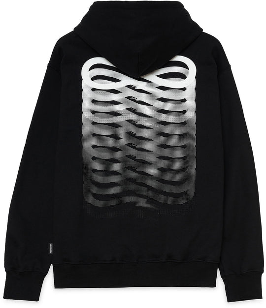  Propaganda Felpa Ribs Hoodie Black Uomo Nero