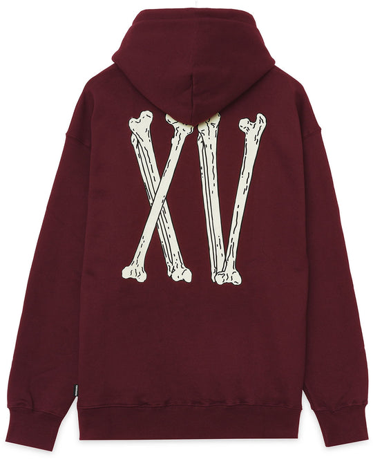  Propaganda Felpa Xv Bones Hoodie Burgundy Uomo Rosso