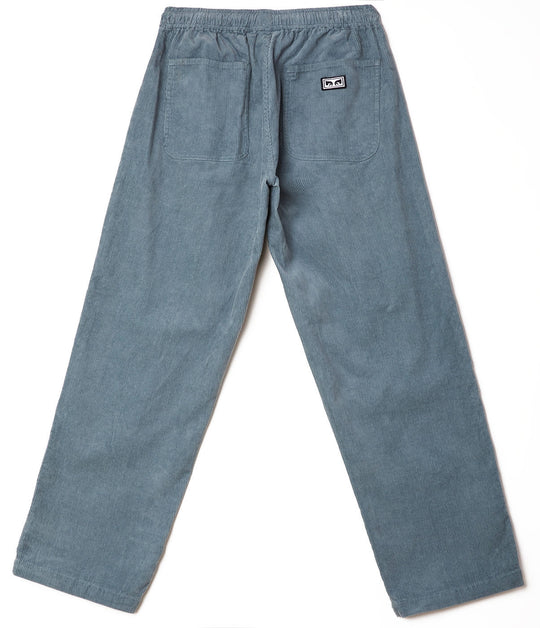  Obey Pantaloni Easy Cord Leaf Uomo Smoke