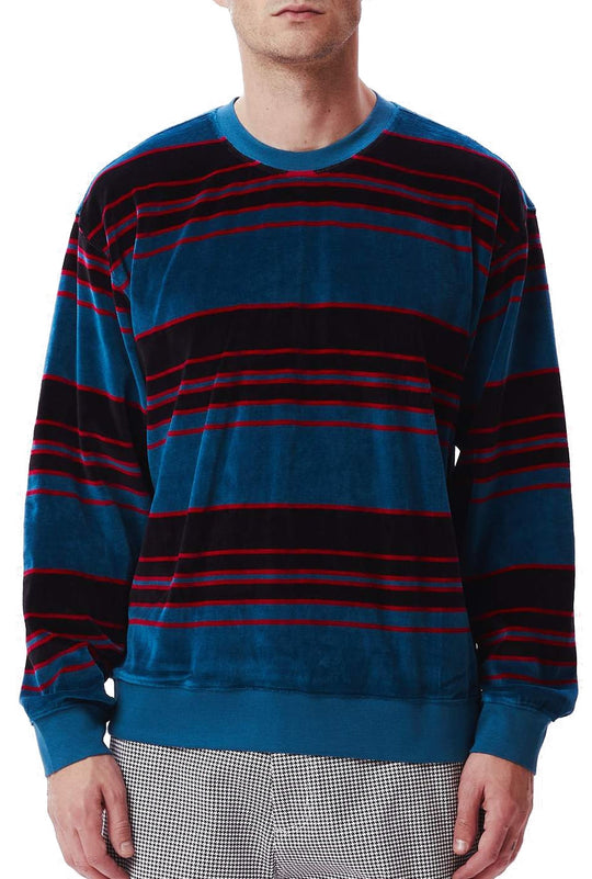  Obey Felpa Ronen Velour Deep Ocean Multi Uomo