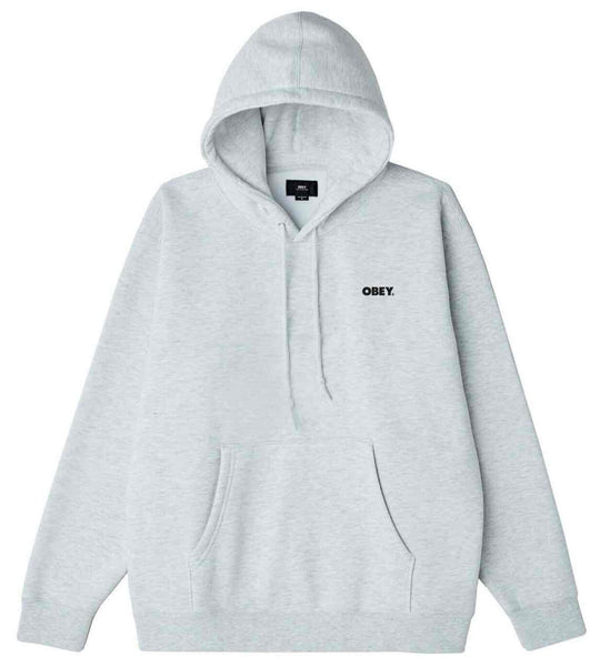  Obey Felpa Bold Mini Box Fit Premium Hood Ash Grey Uomo Grigio