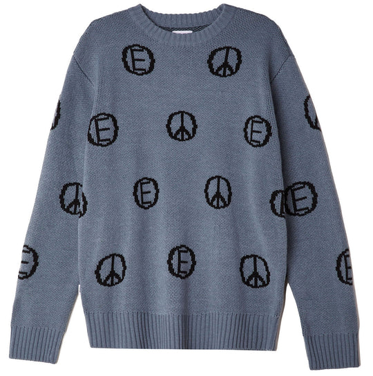  Obey Maglione Discharge Sweater Leaf Multi Uomo Smoke