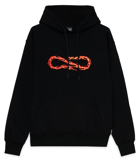  Propaganda Felpa Xv Flame Hoodie Black Uomo Nero