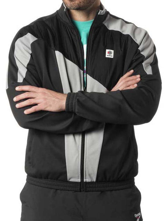  Reebok Track Jacket Classic Advance Dt8232 Black Uomo Nero
