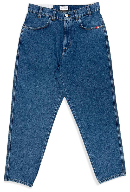  Amish Pantaloni Jeans Bernie Denim Stone Wash Uomo Blu