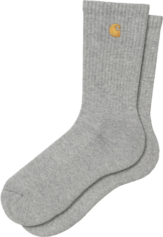  Carhartt Wip Calze Chase Socks Grey Heather Gold Uomo Grigio