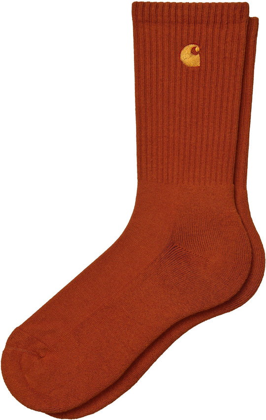  Carhartt Wip Calze Chase Socks Copperton Gold Uomo Marrone