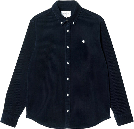  Carhartt Wip Camicia L/s Madison Cord Shirt Astro Wax Uomo Viola