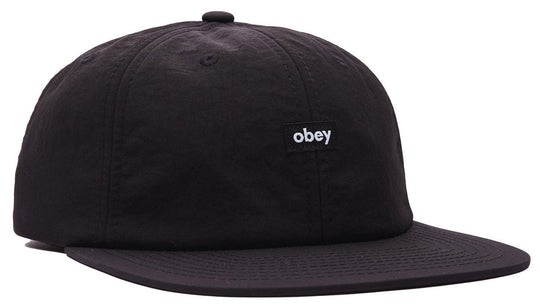  Obey Cappello Nylon Oxford 6 Panel Strapback Black Uomo Nero
