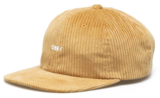  Obey Cappello Bold Cord 6 Strapback Kaki Uomo Beige