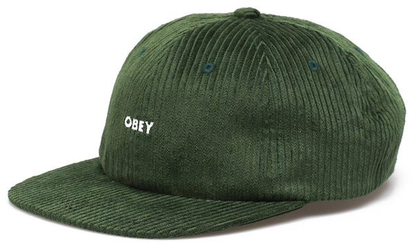 Obey cappello Bold Cord 6 Strapback emerald