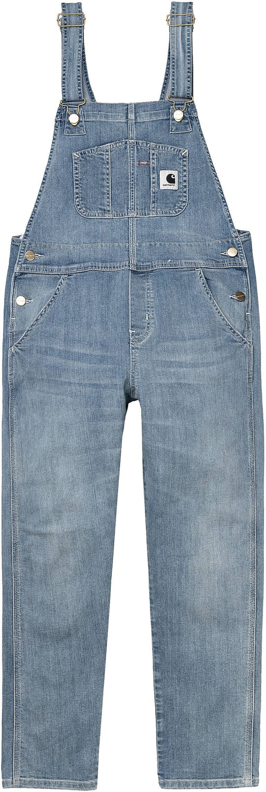  Carhartt Wip Salopette W' Bib Overall Blue Light Stone Donna Azzurro